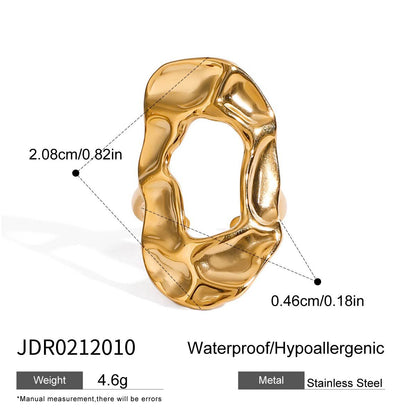 Geometric Ring Titanium Steel Non-Fading Jewelry Light Luxury High-End Feel Ring Hot-Selling Stainless Steel Jewelry for Women