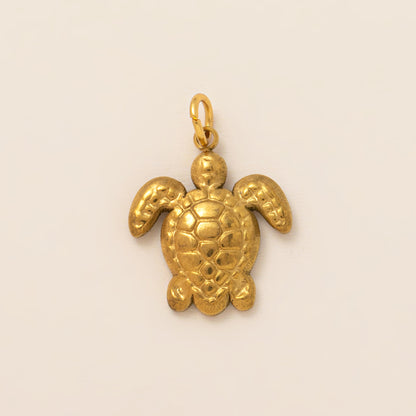 DIY Stainless Steel Starfish Flat Conch Pendant DIY Accessories Furnace Vacuum Electroplating 18K Gold Color Retention