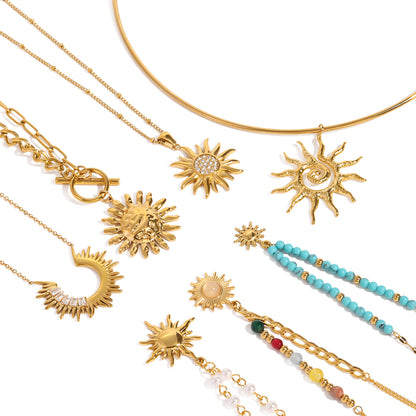 Stainless Steel Star Zircon Necklace Pendant High-End Ins Collarbone Chain Titanium Steel Jewelry