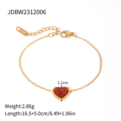 Jie Ding Stainless Steel Rhinestone Buckle Bracelet Light Luxury High-Grade Jewelry Women's Non-Fading Titanium Steel Ornament