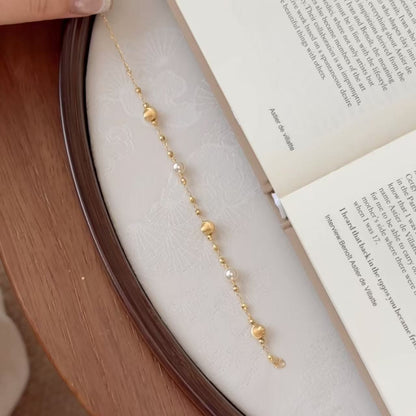 Pure Silver S925 Cat's Eye Pearl Bracelet Vintage Simple Fashionable Elegant Light Luxury High-end Niche