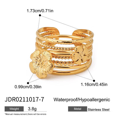 Titanium Steel Ring for Women, Niche Design Ring Jewelry, Non-Fading Accessories, Stainless Steel Rings