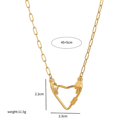 DIY Stainless Steel Heart Clover Rose Pendant Accessories DIY Furnace Vacuum Plating 18k Color Retention