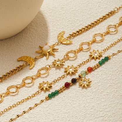 Original Design Stainless Steel Sun Bracelet Light Luxury High-end Jewelry Non-fading Titanium Steel Jewelry for Women