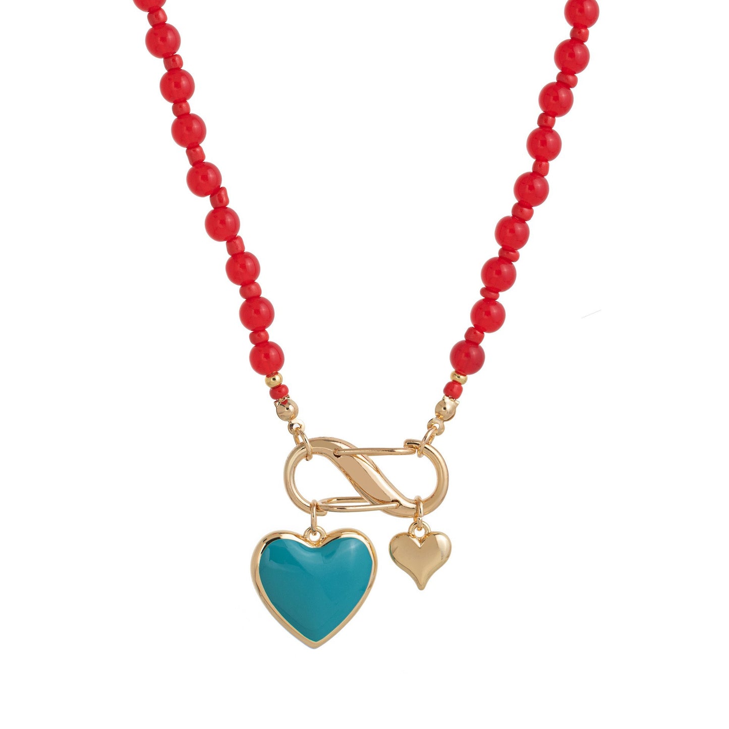 Colorful Oil Drop Pendant Color Rope Necklace Devil's Eye Heart Personality Hip Hop Unisex