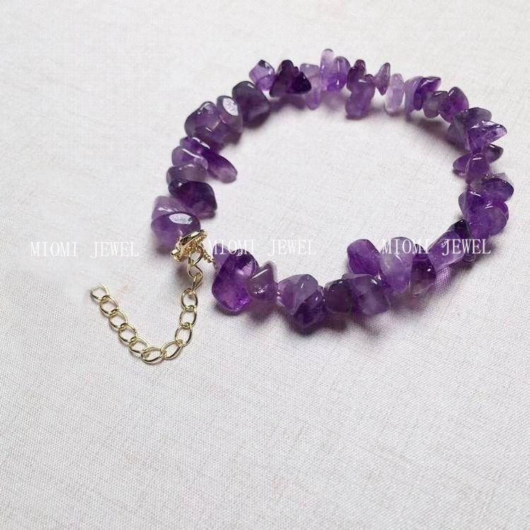 Meisa Crystal Yellow Crystal Crushed Stone Bracelet 14K Gold Plated Accessories Long-lasting Color Retention