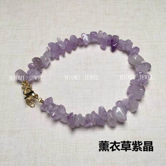 Meisa Crystal Yellow Crystal Crushed Stone Bracelet 14K Gold Plated Accessories Long-lasting Color Retention