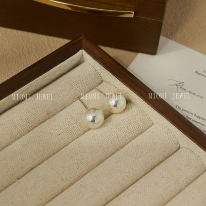 925 Sterling Silver Earrings Elegant Simple Pearl Stud Earrings for Women 2025 Trend Niche Exquisite Earrings Silver Jewelry