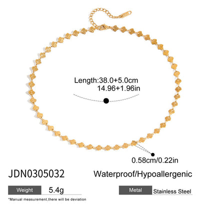 Stainless Steel Necklace Simple High-End Jewelry Titanium Steel Collarbone Chain Popular Non-Fading Accessories