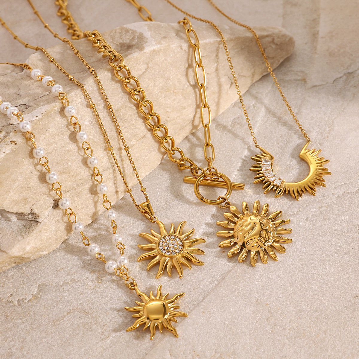 Stainless Steel Star Zircon Necklace Pendant High-End Ins Collarbone Chain Titanium Steel Jewelry