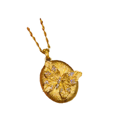 Light Luxury Style S925 Silver Brushed Three-Dimensional Butterfly Necklace for Women, Exquisite Brushed Micro-Inlaid Luxurious Elegant Necklace