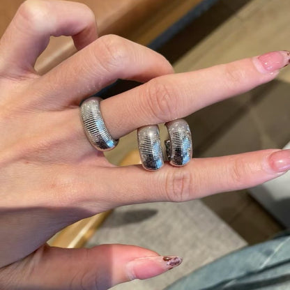 S925 Sterling Silver CNC Earrings Niche Fashion Versatile Exquisite Simple