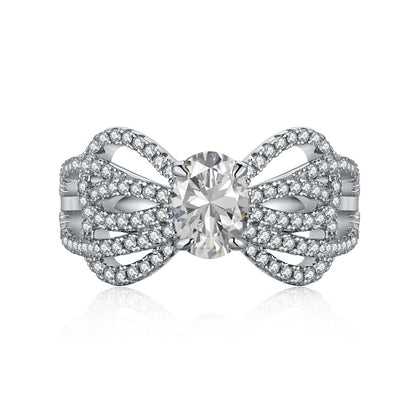 High Carbon Diamond Ring for Women S925 Sterling Silver Zircon Ring Colored Gemstone Ring Wholesale TikTok Cross-Border Live Streaming