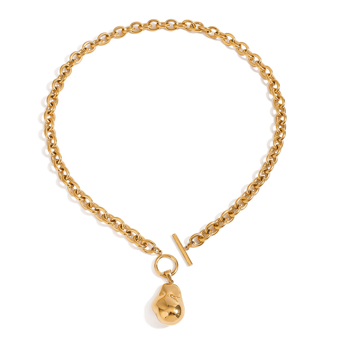 Titanium Steel Necklace Accessories Light Luxury High-end Gold Collarbone Chain Non-fading Stainless Steel Jewelry