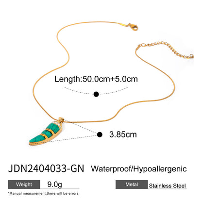 Stainless Steel Card Heart Necklace Light Luxury High-End Clavicle Chain Titanium Steel Jewelry Non-Fading