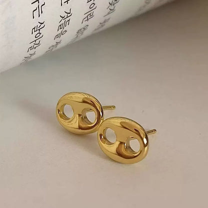 Classic Pig Nose Versatile 925 Silver Fashionable Elegant High-end Simple Ins Style Exquisite Earrings