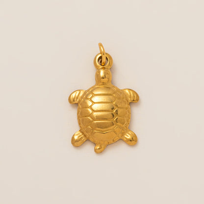 DIY Stainless Steel Starfish Flat Conch Pendant DIY Accessories Furnace Vacuum Electroplating 18K Gold Color Retention
