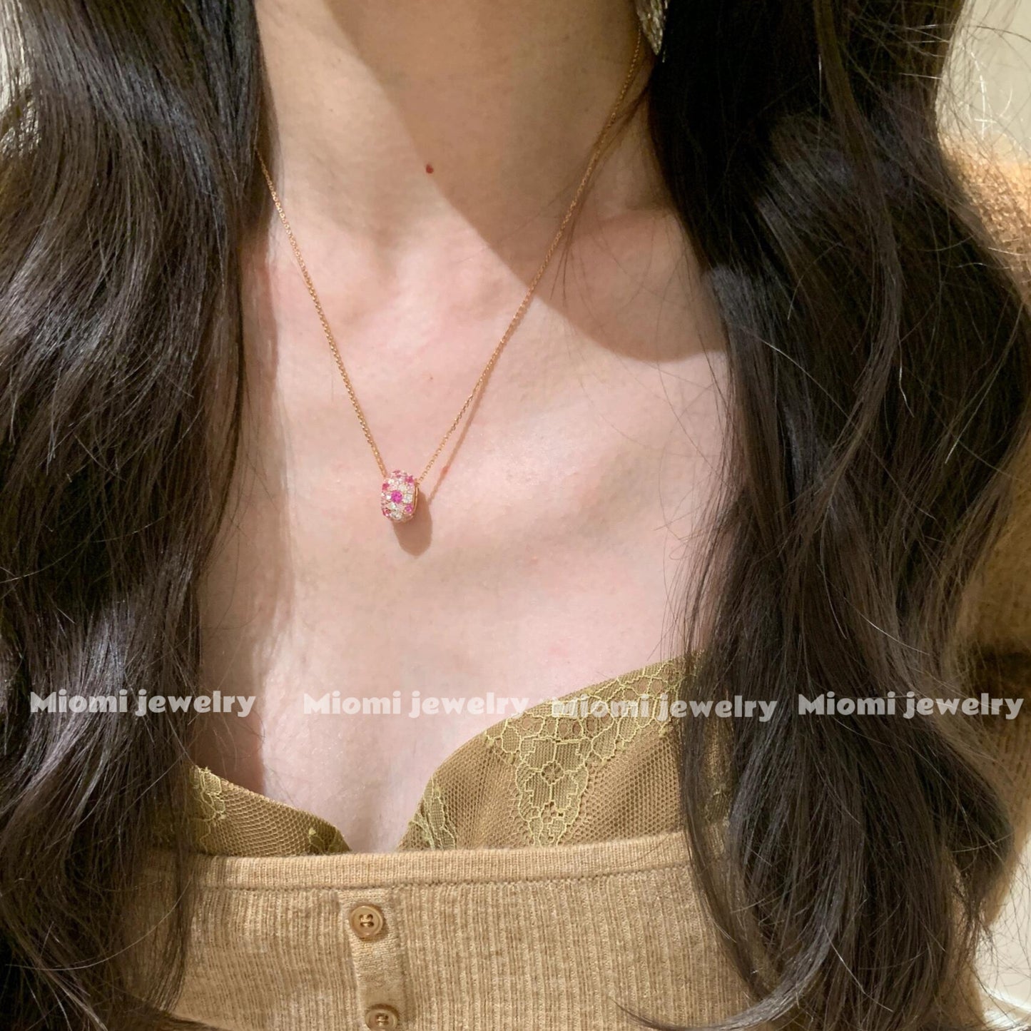 S925 silver （Gold plated）zircon necklace jewelry