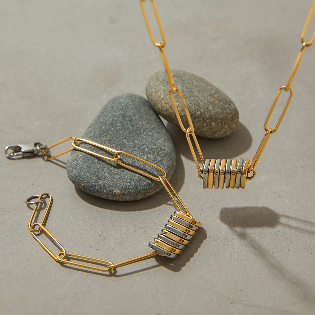 Punk Jewelry Titanium Steel Necklace Light Luxury Niche Collarbone Chain Halter Accessories Stainless Steel Bracelet