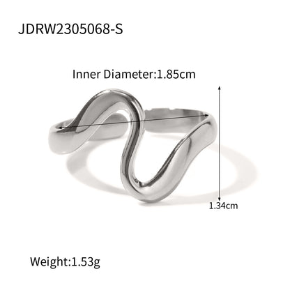 Steel Color Ring Titanium Steel Non-Fading Jewelry Light Luxury High-End Feel Stainless Steel Accessories Rings