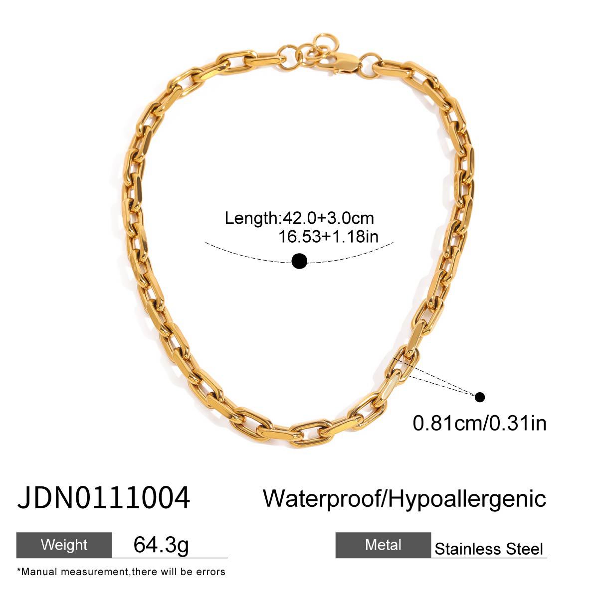 Stainless Steel Chain Necklace Layered High-End Collarbone Chain Titanium Steel Non-Fading Jewelry Necklace