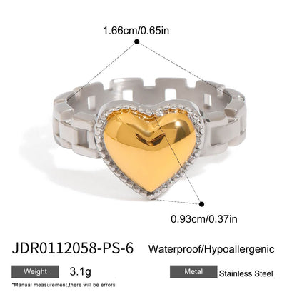Watch Band Ring Titanium Steel Non-Fading Women's Niche Design Ring Stainless Steel Jewelry Rings