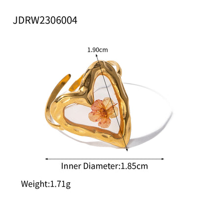Stainless Steel Exaggerated Zircon Ring High-end Vintage Ring Titanium Steel Jewelry Rings