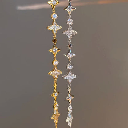 Niche Fashion Personality High Carbon Diamond Star Bracelet Exquisite Temperament Versatile Design Sense Hand Jewelry
