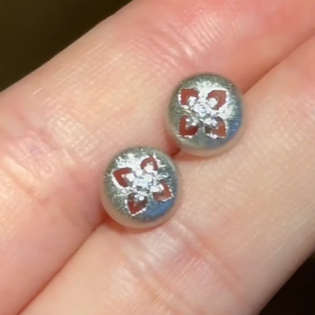 Italian Vintage Brushed Light Luxury High-End Jewelry 925 Sterling Silver Brushed Craft Forged Surface Earrings for Women New Model