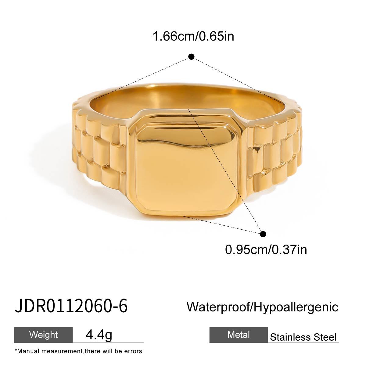 Watch Band Ring Titanium Steel Non-Fading Women's Niche Design Ring Stainless Steel Jewelry Rings