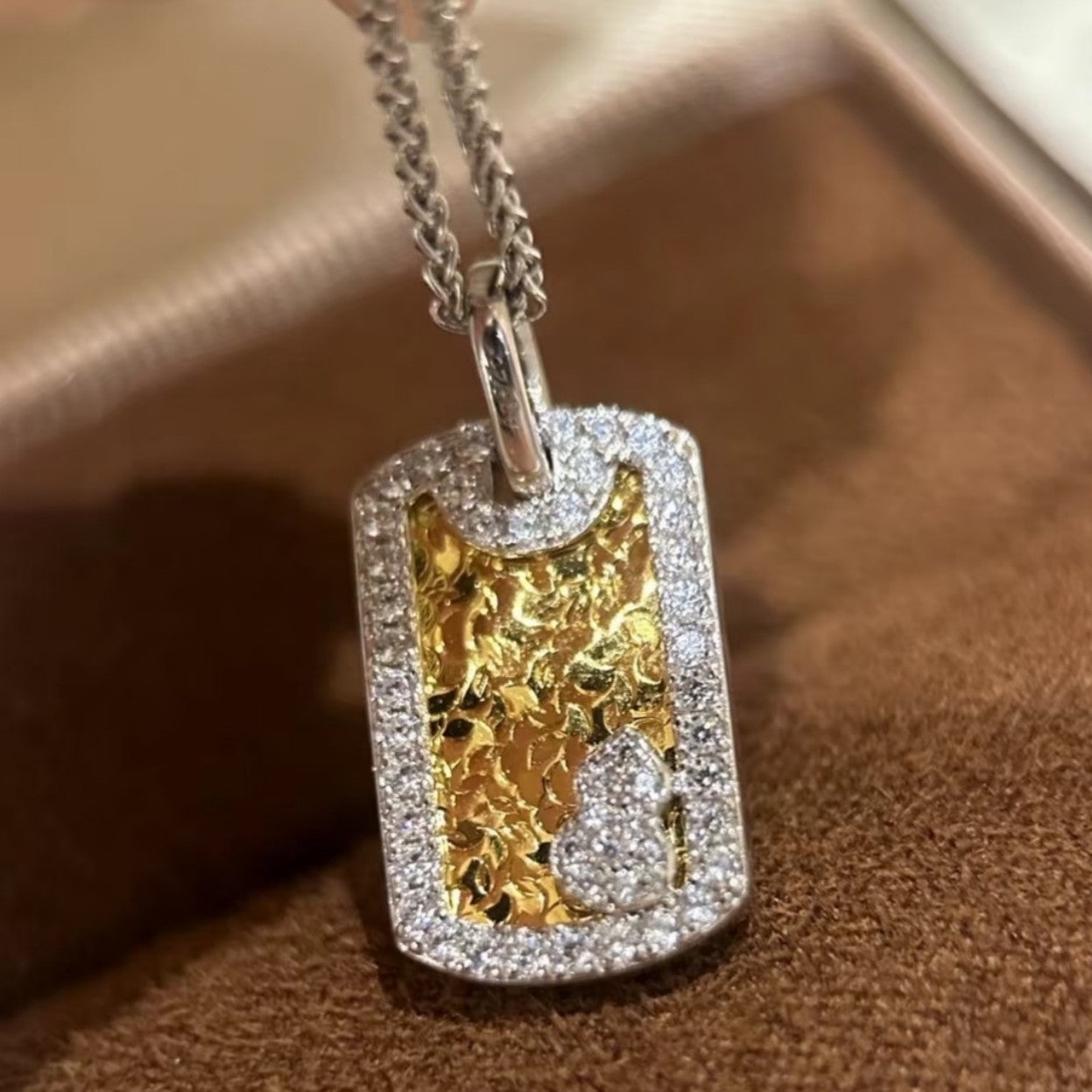 Sterling Silver s925CNC Craft Ice Chip Ice Wushi Brand Gourd Necklace High-end Exquisite Niche Versatile