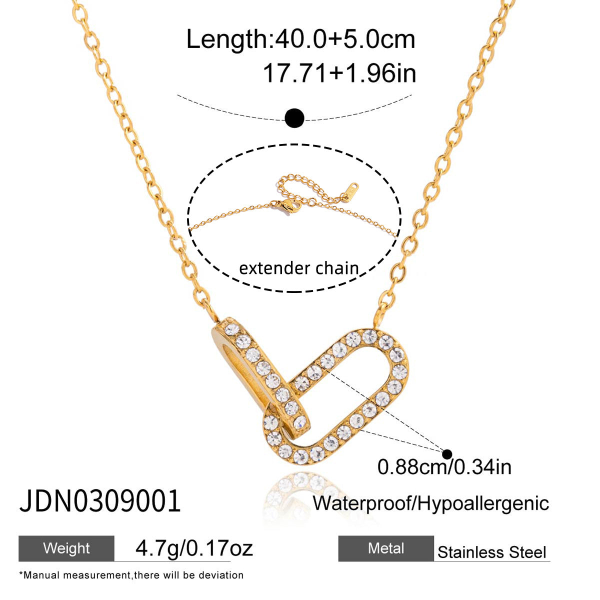 Titanium Steel Zircon Necklace Accessories for Women, Light Luxury High-End Clavicle Chain, Non-Fading Jewelry, Stainless Steel