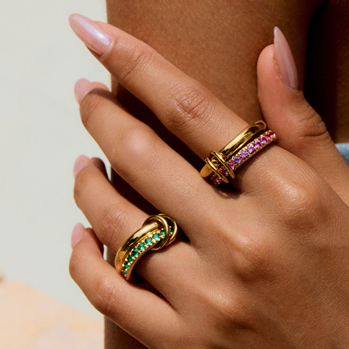 Zircon Ring Titanium Steel Non-Fading Jewelry Light Luxury High-End Feel Ring Hot-Selling Accessories Ring