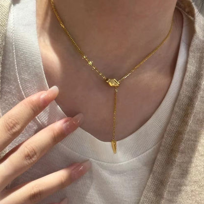 Sterling Silver s925High-end Clavicle Chain Light Luxury Snake Head Necklace Exquisite Versatile Niche Personality Design Sense