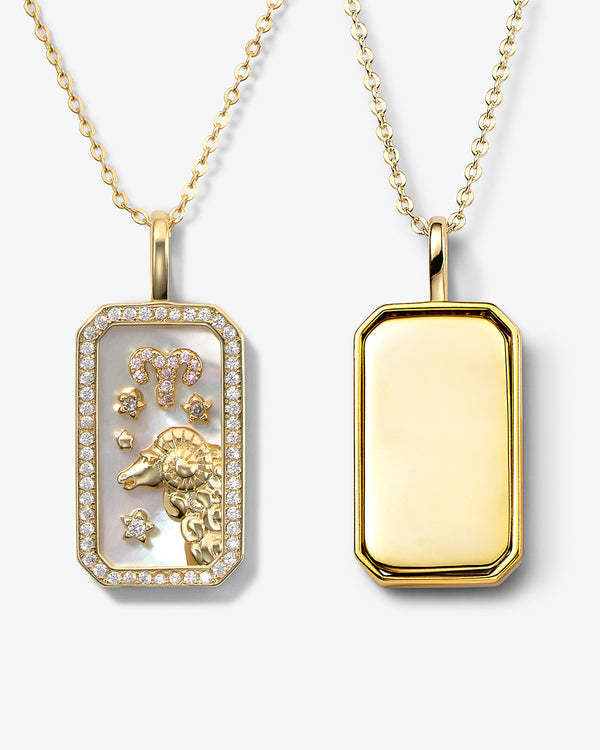 Engraved Zodiac Necklace 12 Constellations Inlaid Diamond Pendant Colorful Birthstone Zircon Collarbone Chain Color Retention