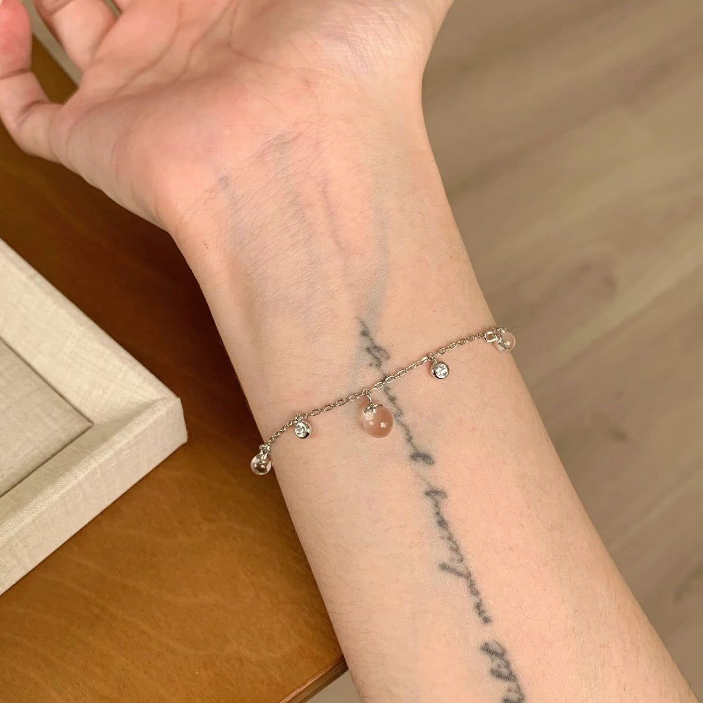 S925 Silver White Crystal Double A Quality Necklace Bracelet Set Summer Light Luxury High-end Niche Fashion Versatile