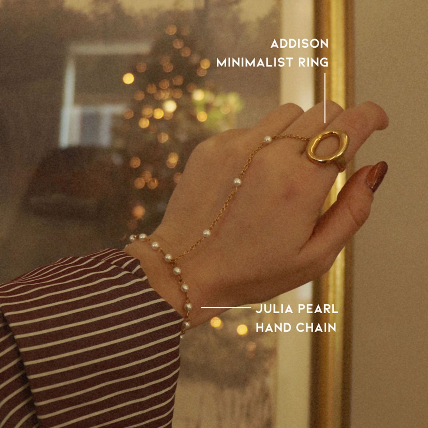 Stainless Steel Zircon Pearl Interlocking Bracelet Light Luxury High-end Feel Titanium Steel Non-fading Jewelry