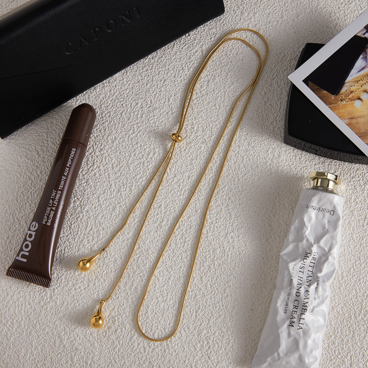 Titanium Steel Long Necklace Light Luxury High-end Y-shaped Chain Non-fading Sweater Chain Stainless Steel Jewelry