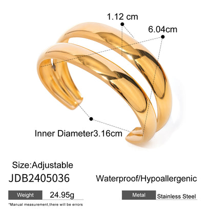 Titanium Steel Bracelet Non-Fading 18k Gold Bangle Stainless Steel Jewelry Women's Bracelet