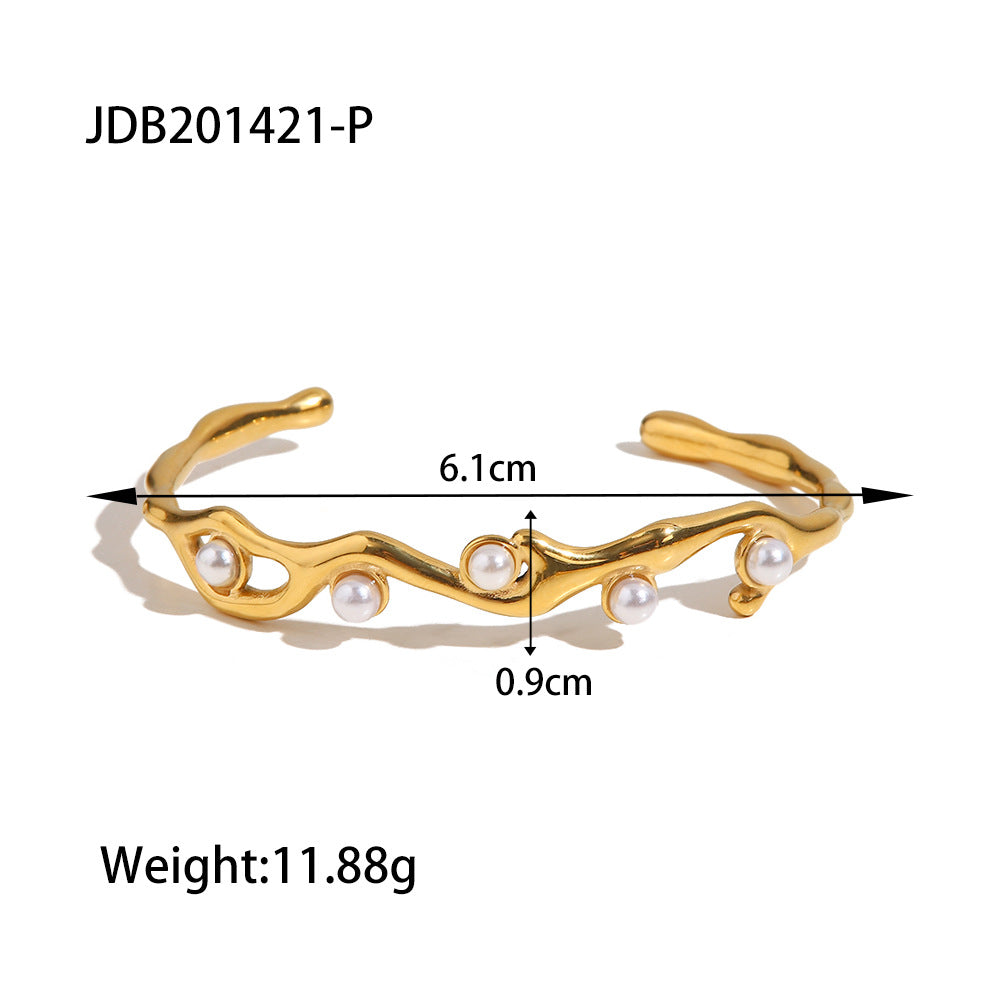 Titanium Steel Bracelet Non-Fading 18k Gold Bangle Stainless Steel Jewelry Women's Bracelet