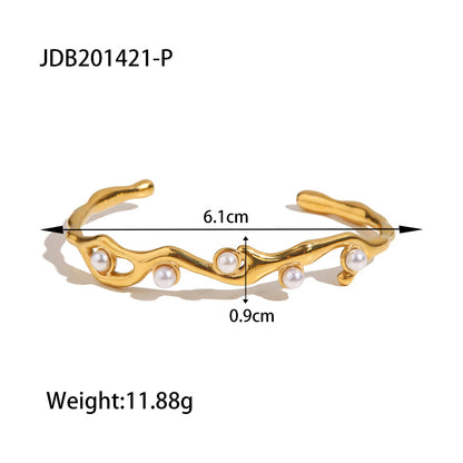 Titanium Steel Bracelet Non-Fading 18k Gold Bangle Stainless Steel Jewelry Women's Bracelet