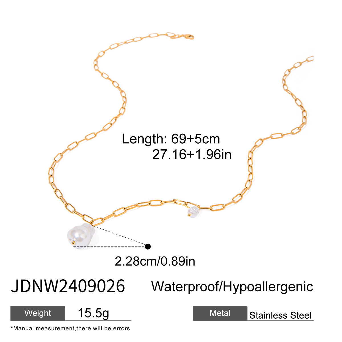 Stainless Steel Heart Necklace Simple High-End Earrings Non-Fading Titanium Steel Jewelry for Women