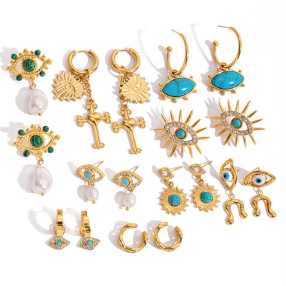 Devil's Eye Titanium Steel Earrings Luxury High-end Jewelry Stainless Steel Accessories Hot Item