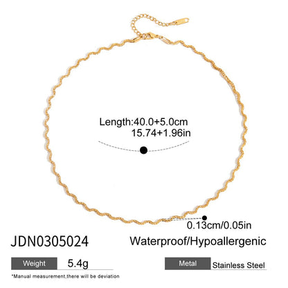 Titanium Steel Necklace Simple High-End Snake Bone Chain Clavicle Chain Popular Jewelry Stainless Steel Choker