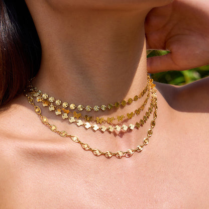 Stainless Steel Necklace Simple High-End Jewelry Titanium Steel Collarbone Chain Popular Non-Fading Accessories