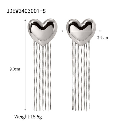 Titanium Steel Zircon Earrings Niche High-End Vintage Light Luxury Stainless Steel Jewelry for Women Non-Fading