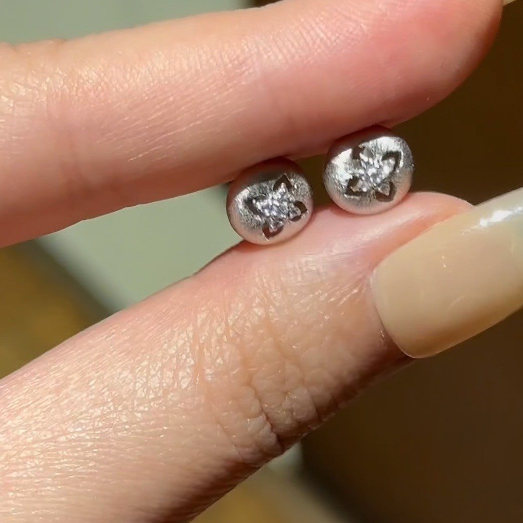 Italian Vintage Brushed Light Luxury High-End Jewelry 925 Sterling Silver Brushed Craft Forged Surface Earrings for Women New Model