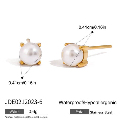 Titanium Steel Zircon Earrings Light Luxury High-end Ear Clips Non-fading Stud Earrings Stainless Steel Jewelry for Women