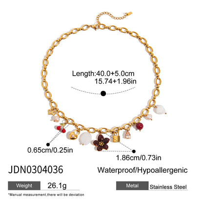 Stainless Steel Necklace Light Luxury High-end Bracelet Titanium Steel Jewelry Hot-selling Accessories for Women Non-fading