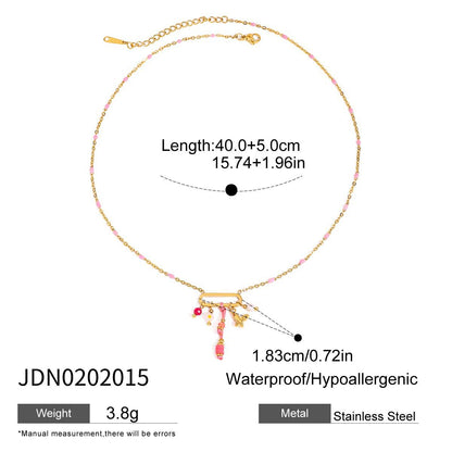 Stainless Steel Zircon Heart Necklace Light Luxury Niche Choker Non-Fading Titanium Steel Jewelry for Women with a Sense of Sophistication